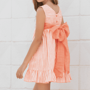 Vestido Listas Naranja