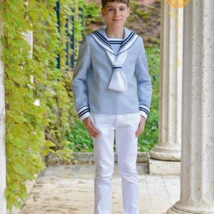 Traje Marinero Celeste y Blanco