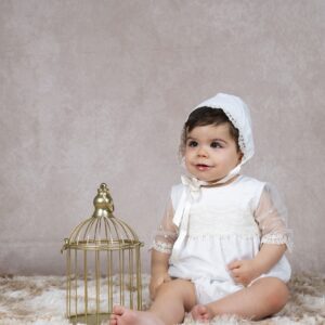 Pelele Encaje y Plumeti