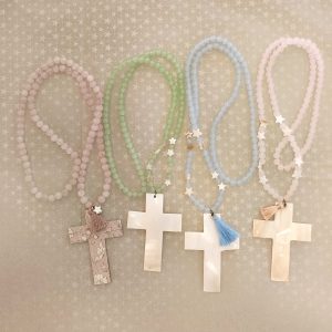 Cruz Comunión Nácar