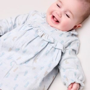 Vestido Estampado Celeste