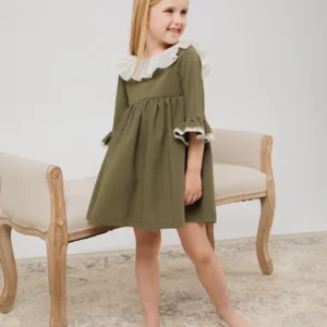 Vestido Volante Beige
