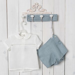 Conjunto Azul Cuello Bebé